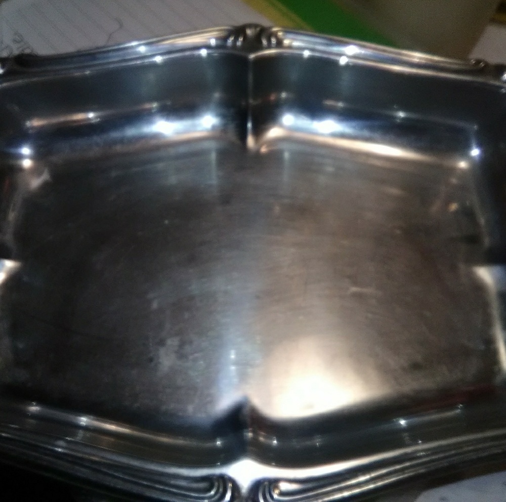 Antique silver platter
